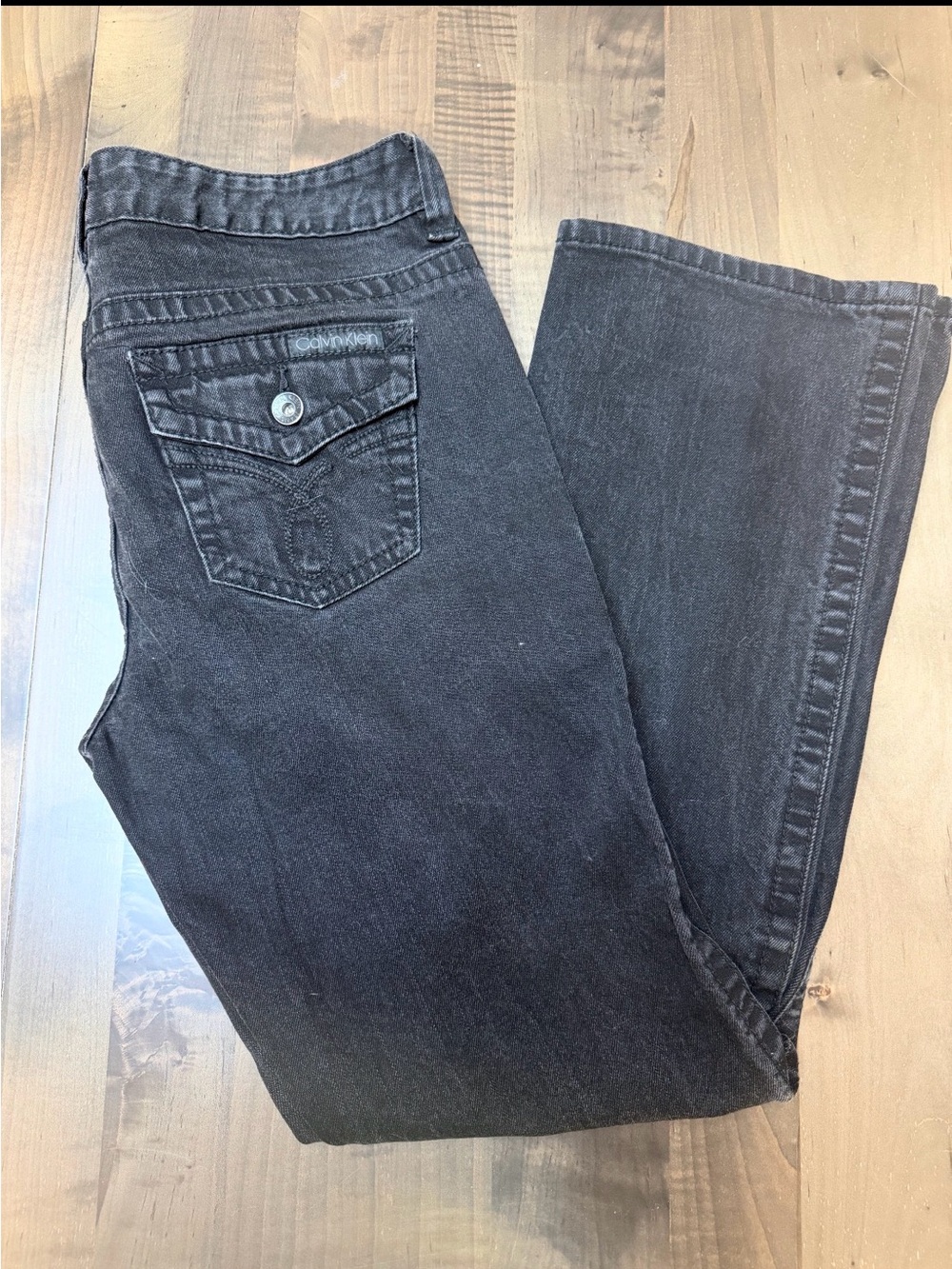 Calvin Klein Women's Black Flare Jeans
